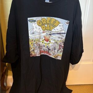 Vintage Green Day Black Graphic T-Shirt